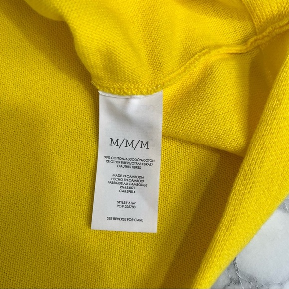 CAbi Buttercup Pullover Sweater in Neon Yellow Off One Shoulder #6167 Medium - Picture 9 of 11